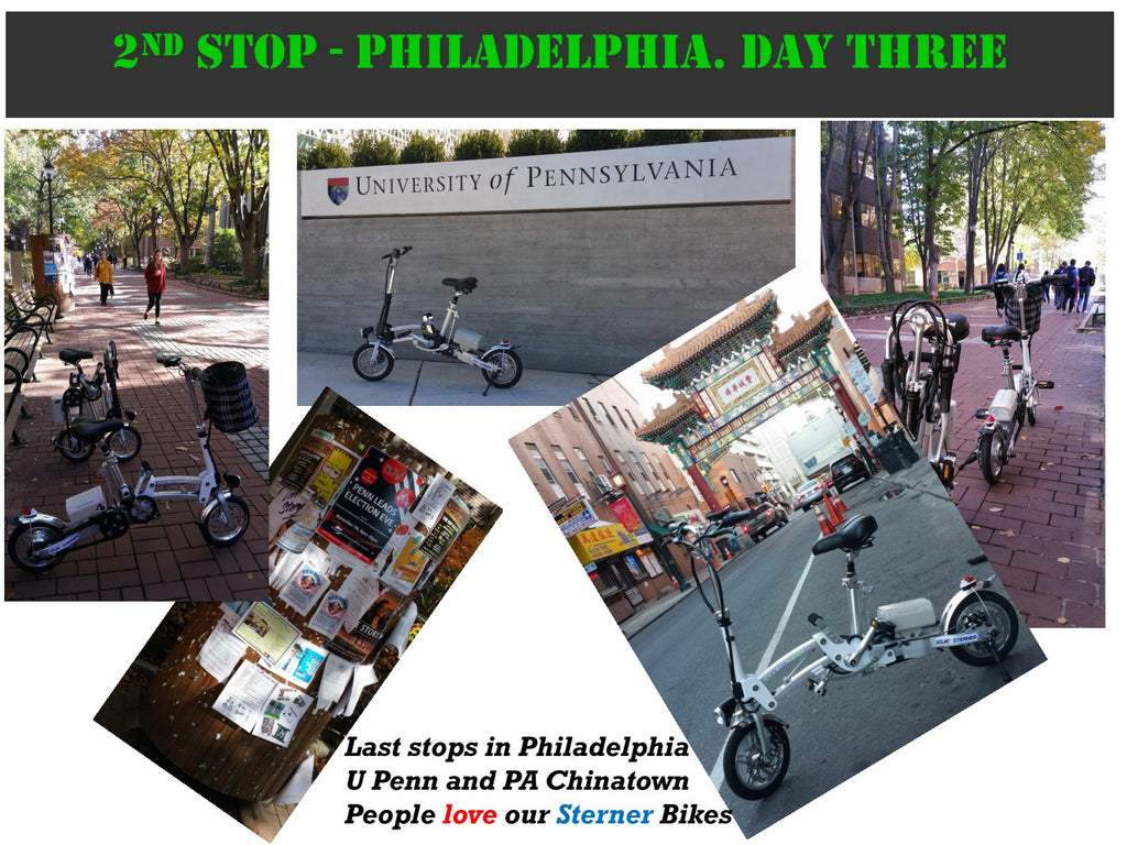 USAC STERNER BIKE East Cost Tour! 2nd Stop - Philadelphia. Day Three.